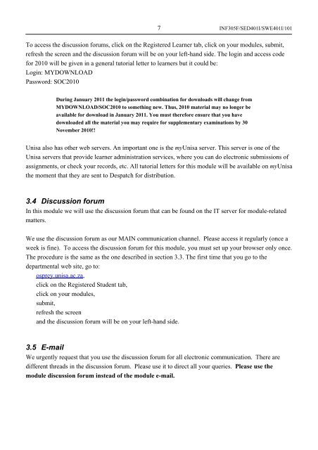 Tutorial Letter 101 / Studiebrief 101 School of Computing ... - Name