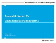 Auswahlkriterien für Embedded Betriebssysteme - Microconsult.de