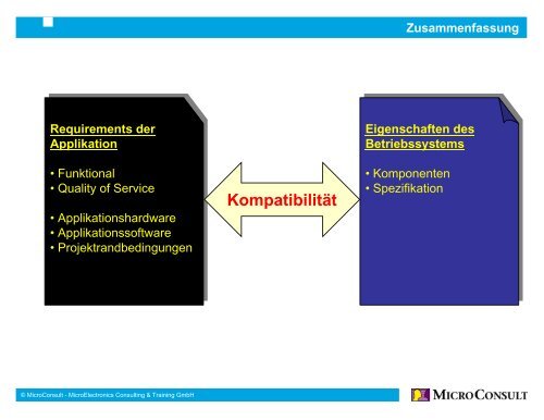 Auswahlkriterien für Embedded Betriebssysteme - Microconsult.de