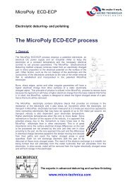 The MicroPoly ECD-ECP process - MICRO TECHNICA ...