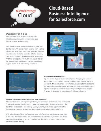 Cloud-Based Business Intelligence for Salesforce.com - MicroStrategy