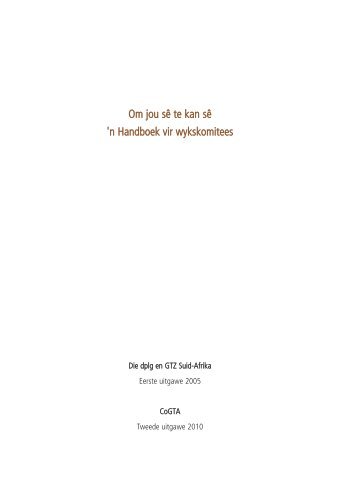 WC Handbook Afrikaans 7th Proof 1.qxd - CoGTA