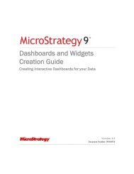 Dashboards and Widgets Creation Guide - MicroStrategy