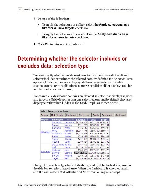 Dashboards and Widgets Creation Guide - MicroStrategy