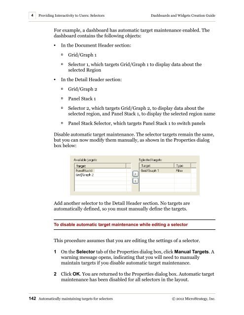 Dashboards and Widgets Creation Guide - MicroStrategy