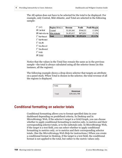 Dashboards and Widgets Creation Guide - MicroStrategy