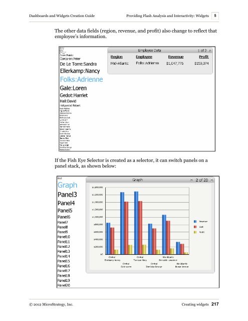 Dashboards and Widgets Creation Guide - MicroStrategy