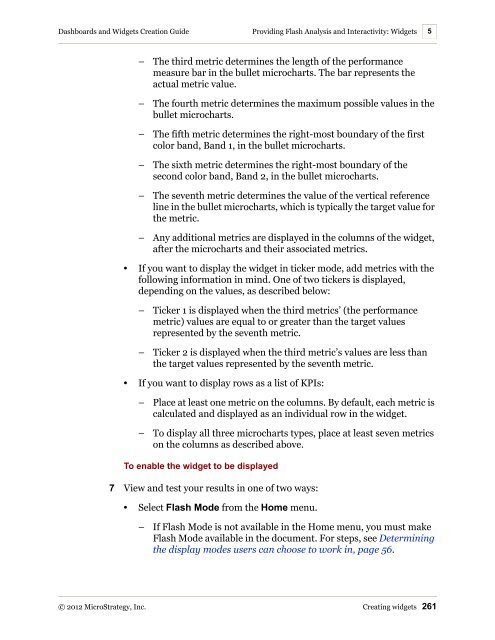 Dashboards and Widgets Creation Guide - MicroStrategy