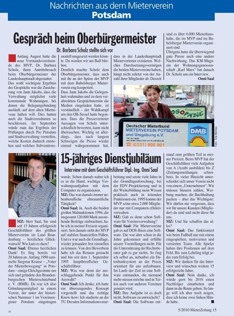 Heft 5 - Mieterverein Potsdam und Umgebung e.V.