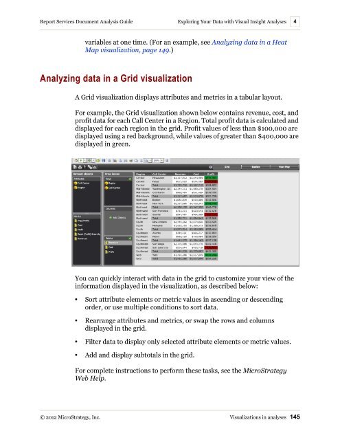 Report Services Document Analysis Guide - MicroStrategy