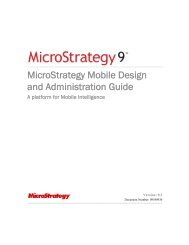 MicroStrategy Mobile Design and Administration Guide