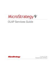 MicroStrategy OLAP Services Guide