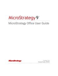 MicroStrategy Office User Guide