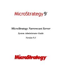 MicroStrategy Narrowcast Server System Administrator Guide