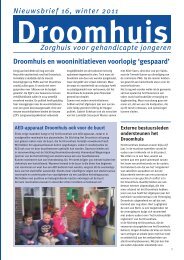 Nieuwsbrief 16, winter 2011 Zorghuis voor ... - Het Droomhuis