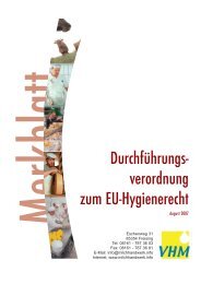 Durchführungsverordnung zum EU-Hygienerecht - VHM - Verband ...