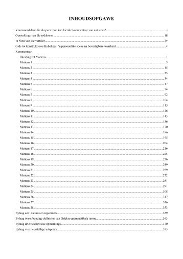 die eerste christenhandleiding: matteus - Free Bible Commentary