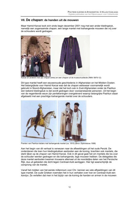 Politieke kleding in Afghanistan - Museum Volkenkunde