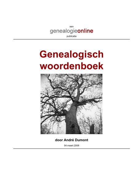 Genealogisch woordenboek door André Dumont - Genealogie Online