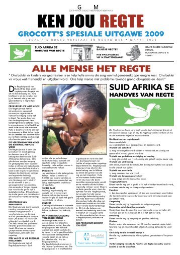 ALLE MENSE HET REGTE - Grocott's Mail