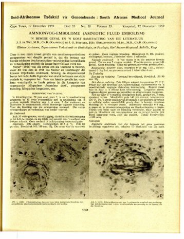 AMNIOTIC FLUID EMBOLISM - SAMJ Archive Browser - South ...