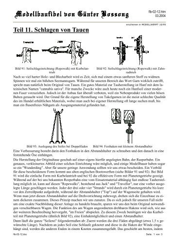 Modellbaufibel odellbaufibel odellbaufibel von Günter ... - mini-sail eV