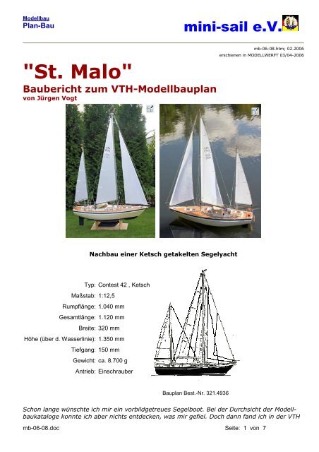 "St. Malo" - mini-sail eV