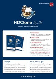HDClone 4.2 Datenblatt - Miray Software
