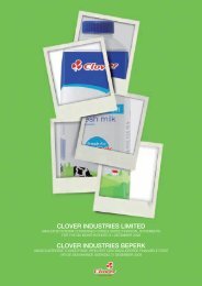 CLOVER INDUSTRIES LIMITED CLOVER INDUSTRIES BEPERK