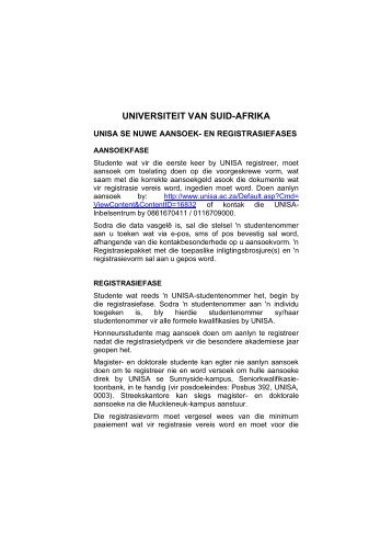 universiteit van suid-afrika - University of South Africa