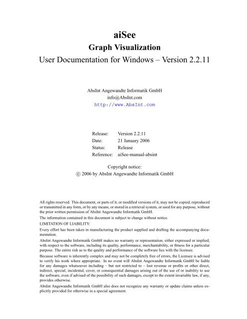 5 Graph Description Language (GDL) - Absint