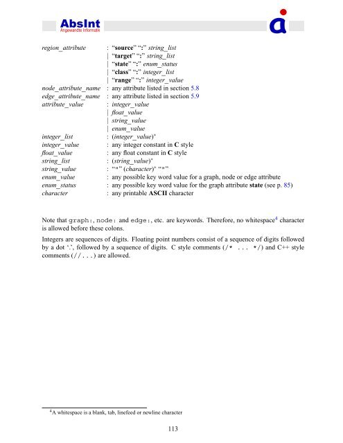 5 Graph Description Language (GDL) - Absint