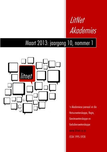 Maart 2013: jaargang 10, nommer 1 - LitNet