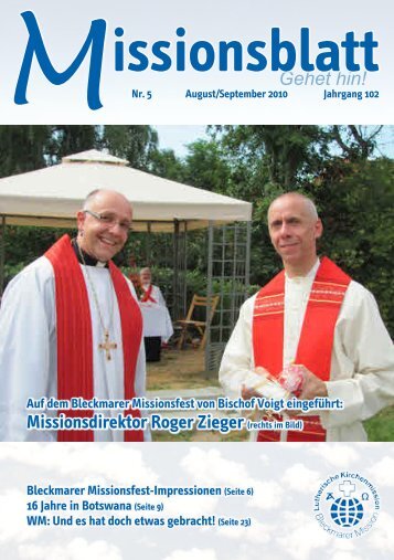 Missionsblatt August / September 2010 - Lutherische ...