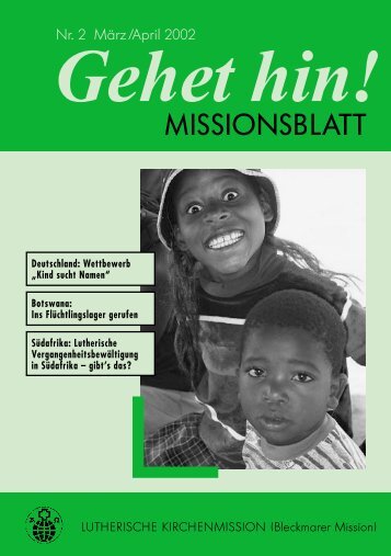 Missionblatt 02/2002 - Lutherische Kirchenmission Bleckmar