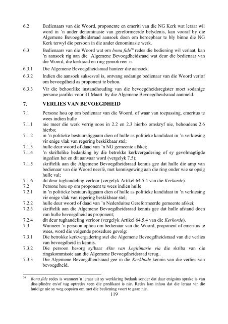 DIE KERKORDE - Sinode Hoëveld