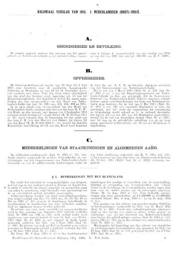 opperbeheer. mededeelingen van staatkundigen en algemeenen ...