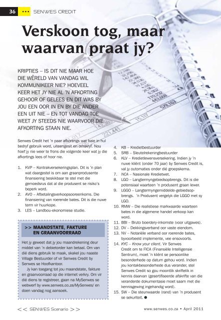 SENWES Werkers en produktiwiteit Werkers en produktiwiteit