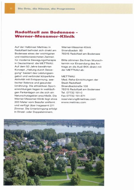 Radolfzell am Bodensee - Werner-Messmer-Klinik - mettnau
