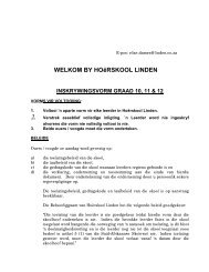 en finansiële vorm Graad 10, 11 & 12 - Hoërskool Linden