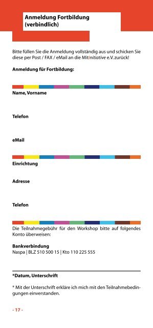 Fortbildungsprogramm - MitInitiative eV