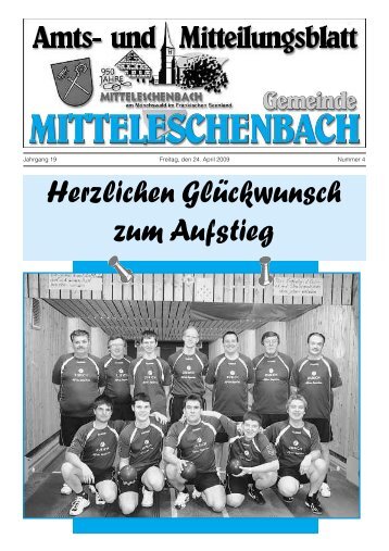 Amtsblatt Nr. 4 / Ausgabe 24.04.09 - Mitteleschenbach