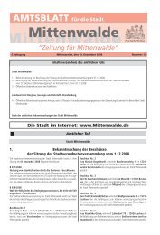 Die Stadt im Internet: www.Mittenwalde.de 1. Bekanntmachung der ...