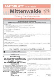 Die Stadt im Internet: www.Mittenwalde.de 1. Bekanntmachung des ...