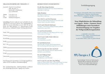 MPL-Therapie e. V. - Deutsche Gesellschaft für Mund-, Kiefer