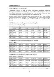 Cursus Continuus A Lektion 18 18.1 Die Adjektive der i-Deklination ...