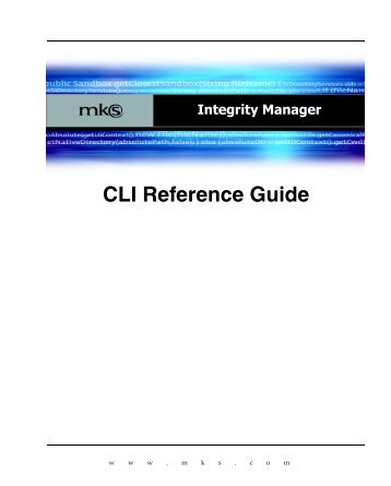 MKS Integrity Manager CLI Reference