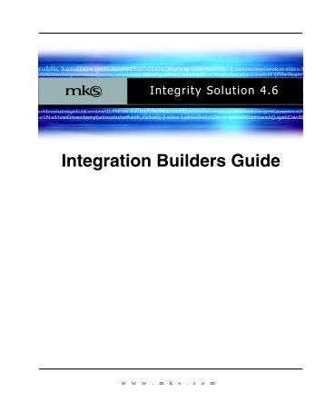 Integration Builders Guide - Mks.com