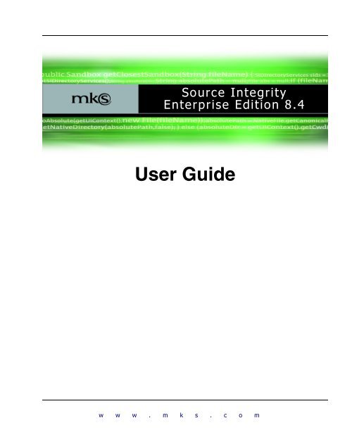 User Guide - MKS