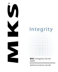 MKS Integrity Server 2009 Administration Guide